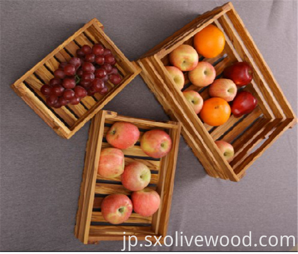 Olive Wood Fruit Crate